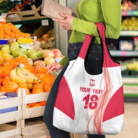 Custom Poland Volleyball Grocery Bag Polish Eagle Sports Pride