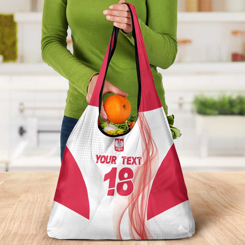 Custom Poland Volleyball Grocery Bag Polish Eagle Sports Pride
