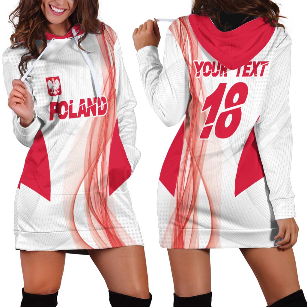 Custom Poland Volleyball Hoodie Dress Polish Eagle Sports Pride