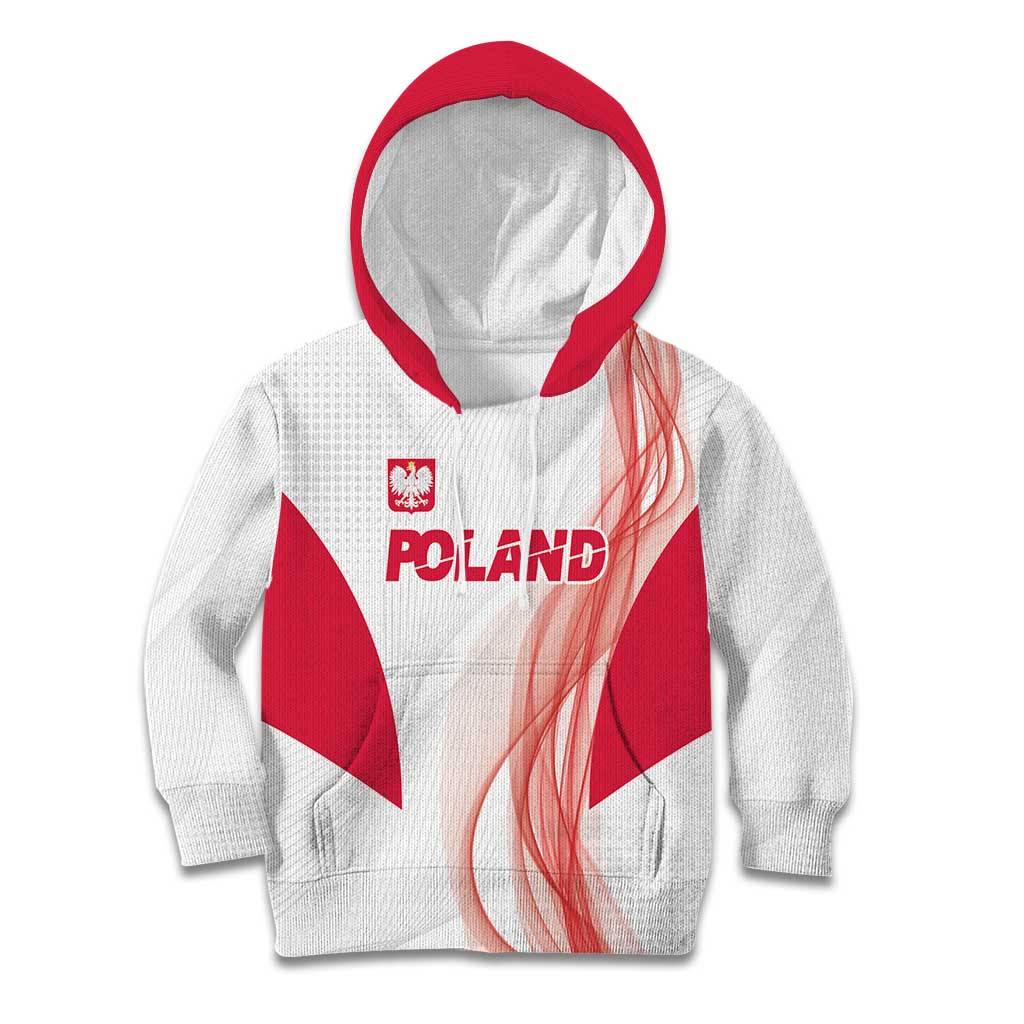 Custom Poland Volleyball Kid Hoodie Polish Eagle Sports Pride