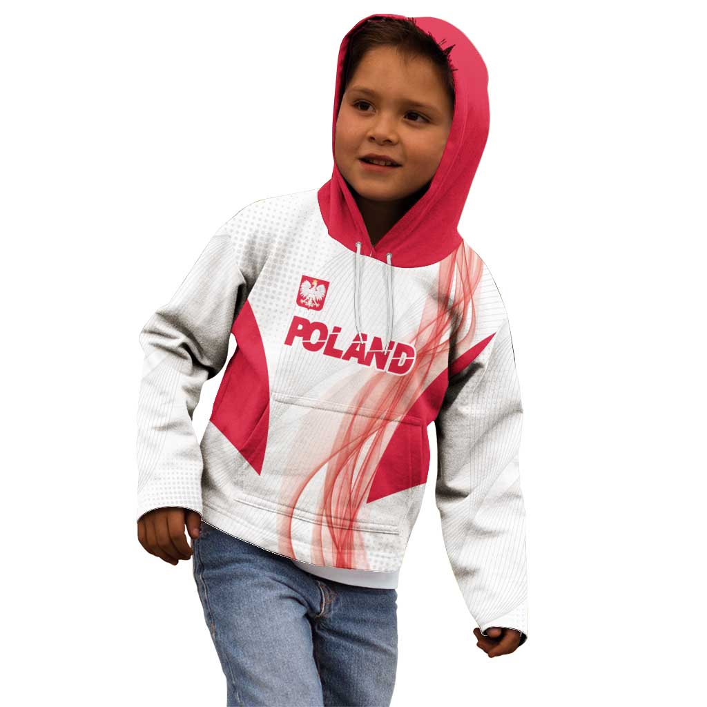 Custom Poland Volleyball Kid Hoodie Polish Eagle Sports Pride