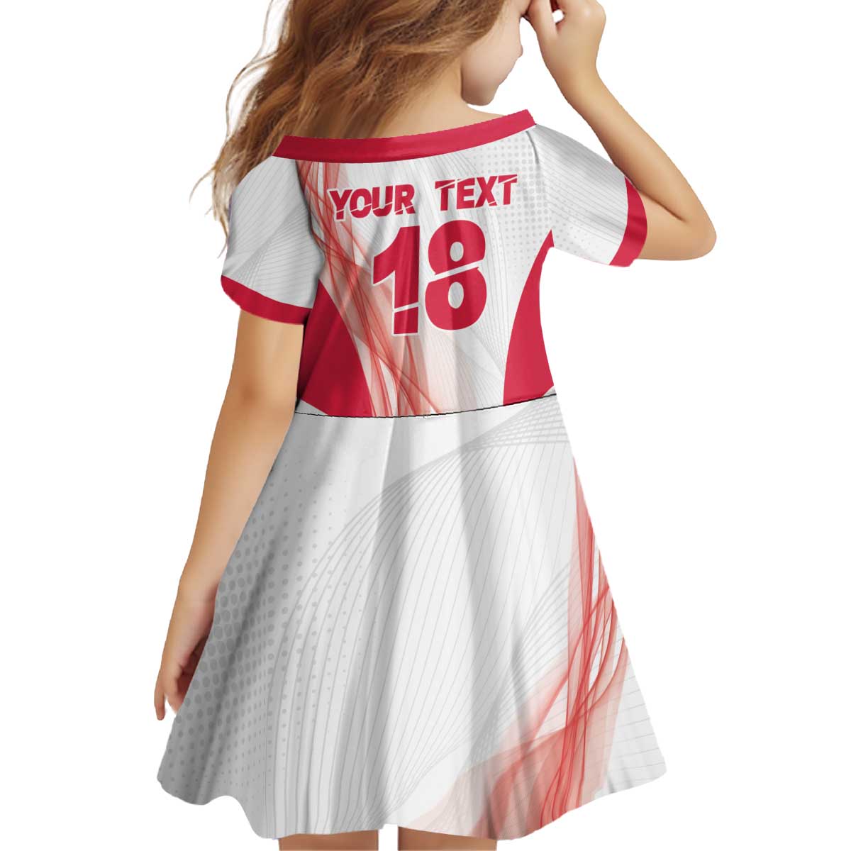 Custom Poland Volleyball Kid Short Sleeve Dress Polish Eagle Sports Pride