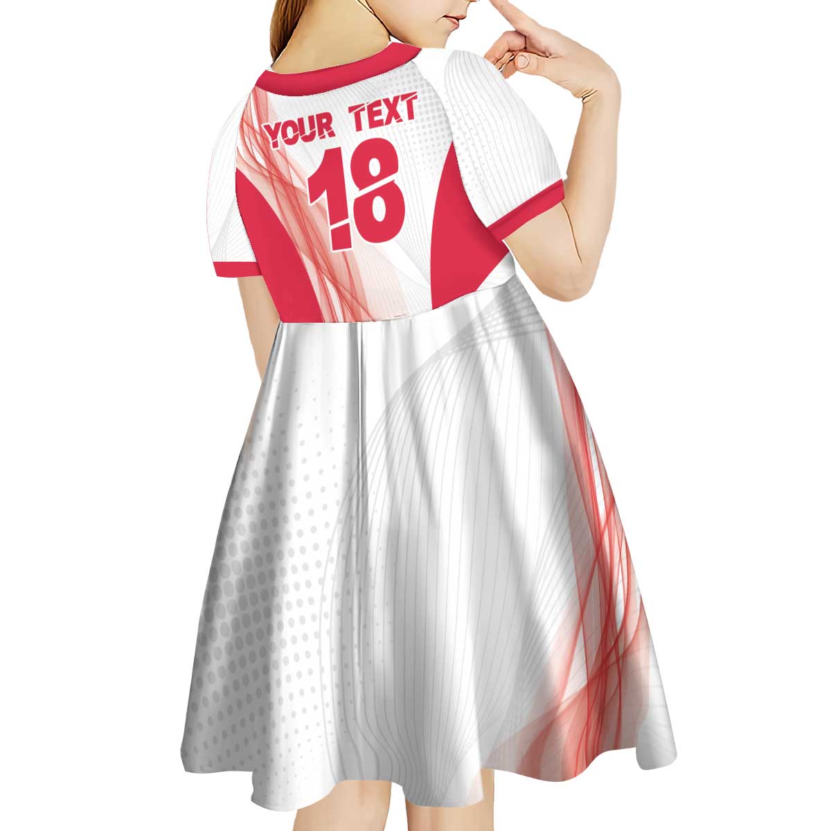 Custom Poland Volleyball Kid Short Sleeve Dress Polish Eagle Sports Pride