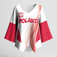 Custom Poland Volleyball Kimono Sleeve Blouse Polish Eagle Sports Pride