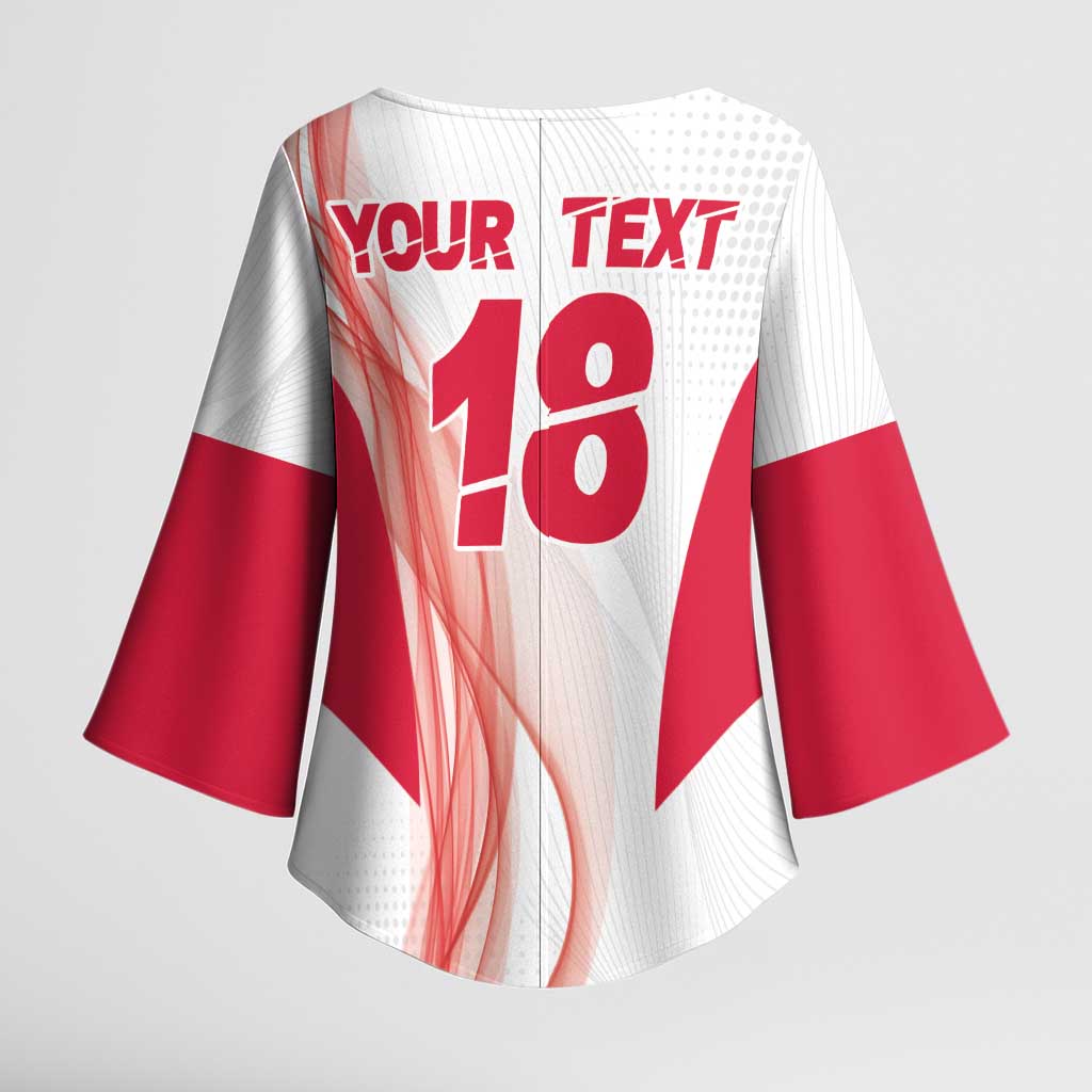 Custom Poland Volleyball Kimono Sleeve Blouse Polish Eagle Sports Pride