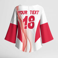 Custom Poland Volleyball Kimono Sleeve Blouse Polish Eagle Sports Pride