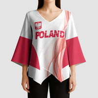 Custom Poland Volleyball Kimono Sleeve Blouse Polish Eagle Sports Pride