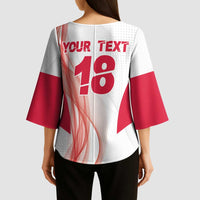 Custom Poland Volleyball Kimono Sleeve Blouse Polish Eagle Sports Pride