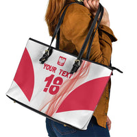 Custom Poland Volleyball Leather Tote Bag Polish Eagle Sports Pride