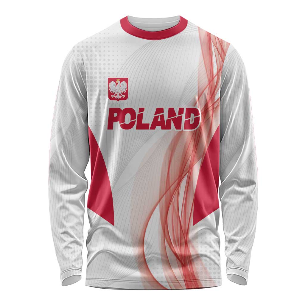 Custom Poland Volleyball Long Sleeve Shirt Polish Eagle Sports Pride