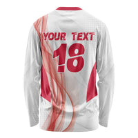 Custom Poland Volleyball Long Sleeve Shirt Polish Eagle Sports Pride
