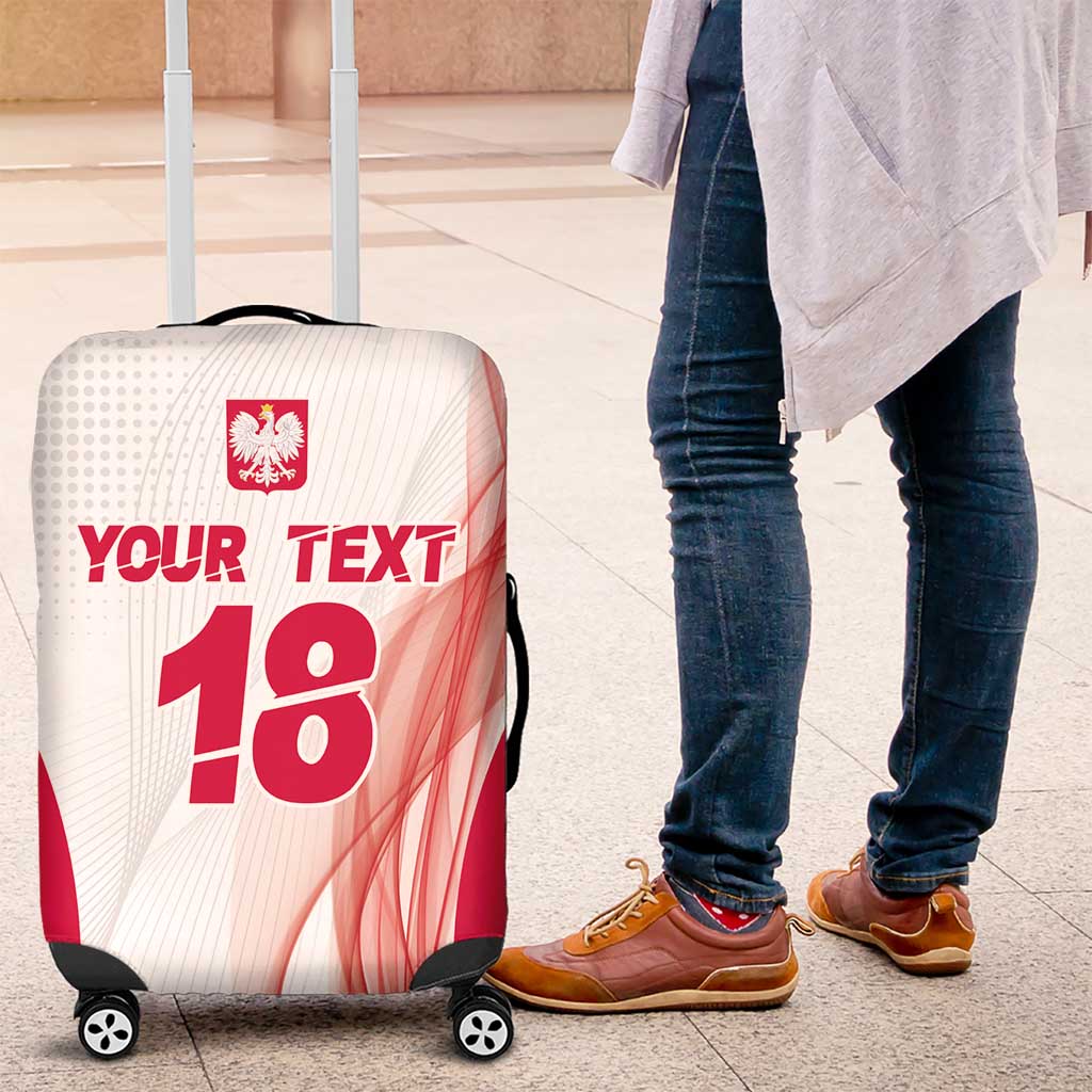Custom Poland Volleyball Luggage Cover Polish Eagle Sports Pride