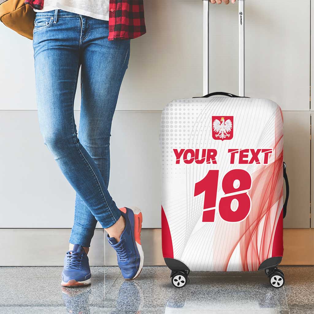 Custom Poland Volleyball Luggage Cover Polish Eagle Sports Pride
