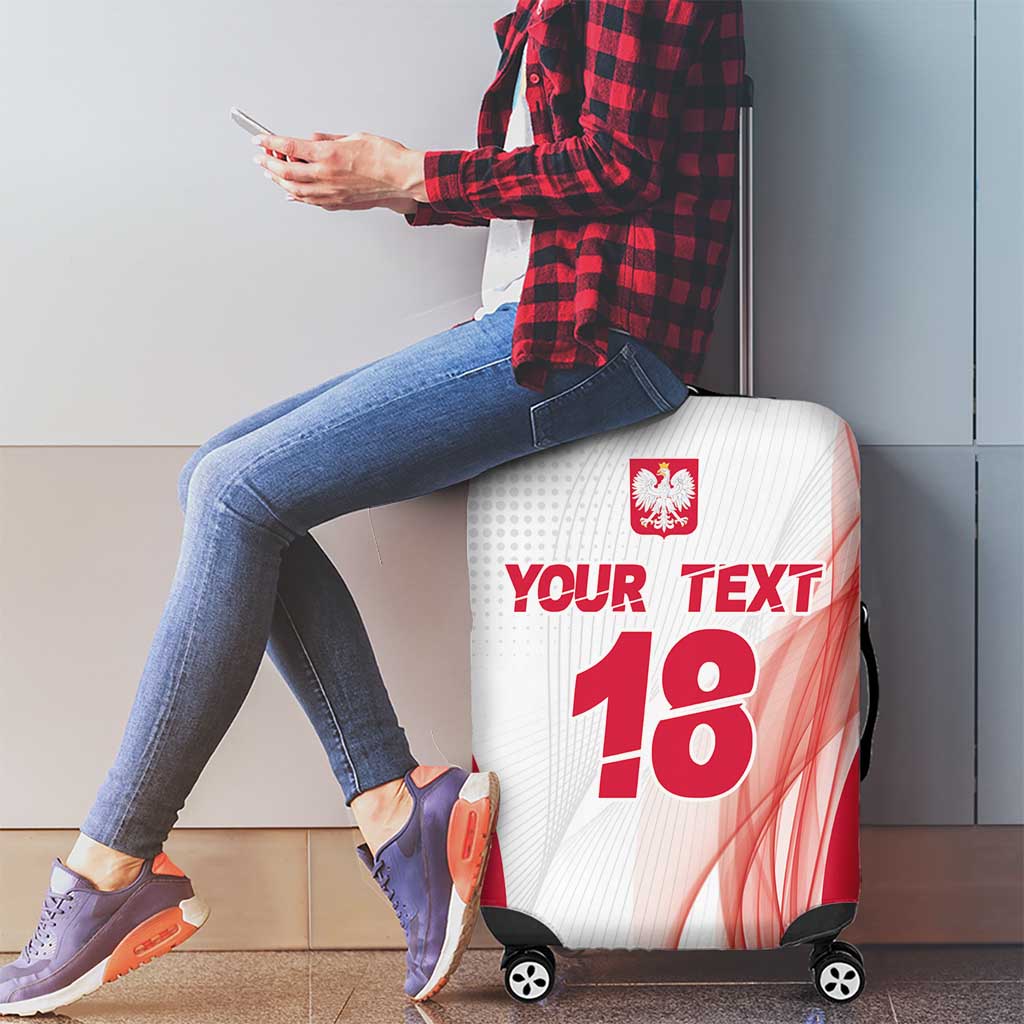 Custom Poland Volleyball Luggage Cover Polish Eagle Sports Pride