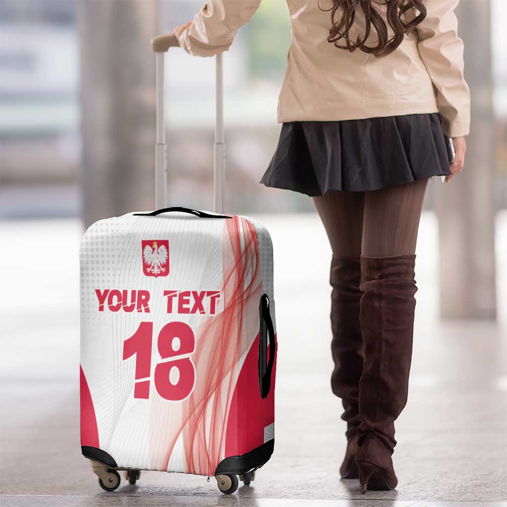 Custom Poland Volleyball Luggage Cover Polish Eagle Sports Pride