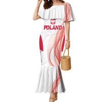 Custom Poland Volleyball Mermaid Dress Polish Eagle Sports Pride
