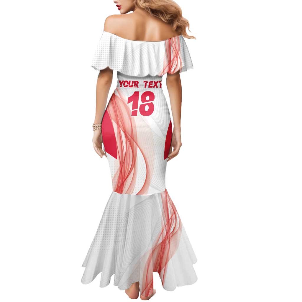 Custom Poland Volleyball Mermaid Dress Polish Eagle Sports Pride