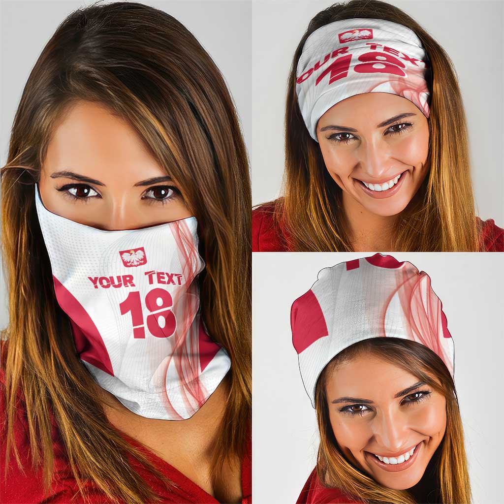 Custom Poland Volleyball Neck Gaiter Polish Eagle Sports Pride