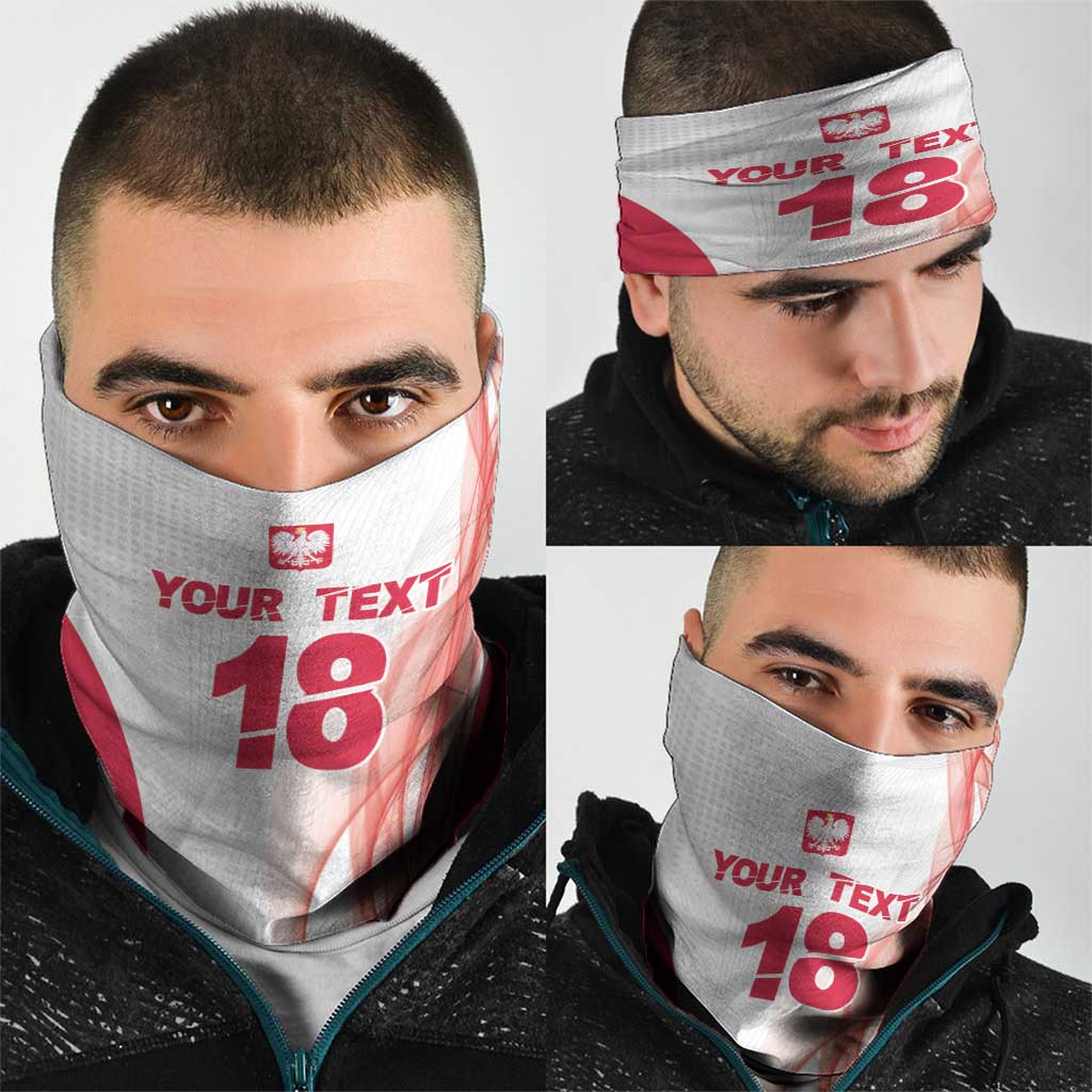Custom Poland Volleyball Neck Gaiter Polish Eagle Sports Pride