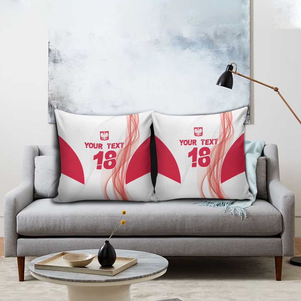 Custom Poland Volleyball Pillow Cover Polish Eagle Sports Pride