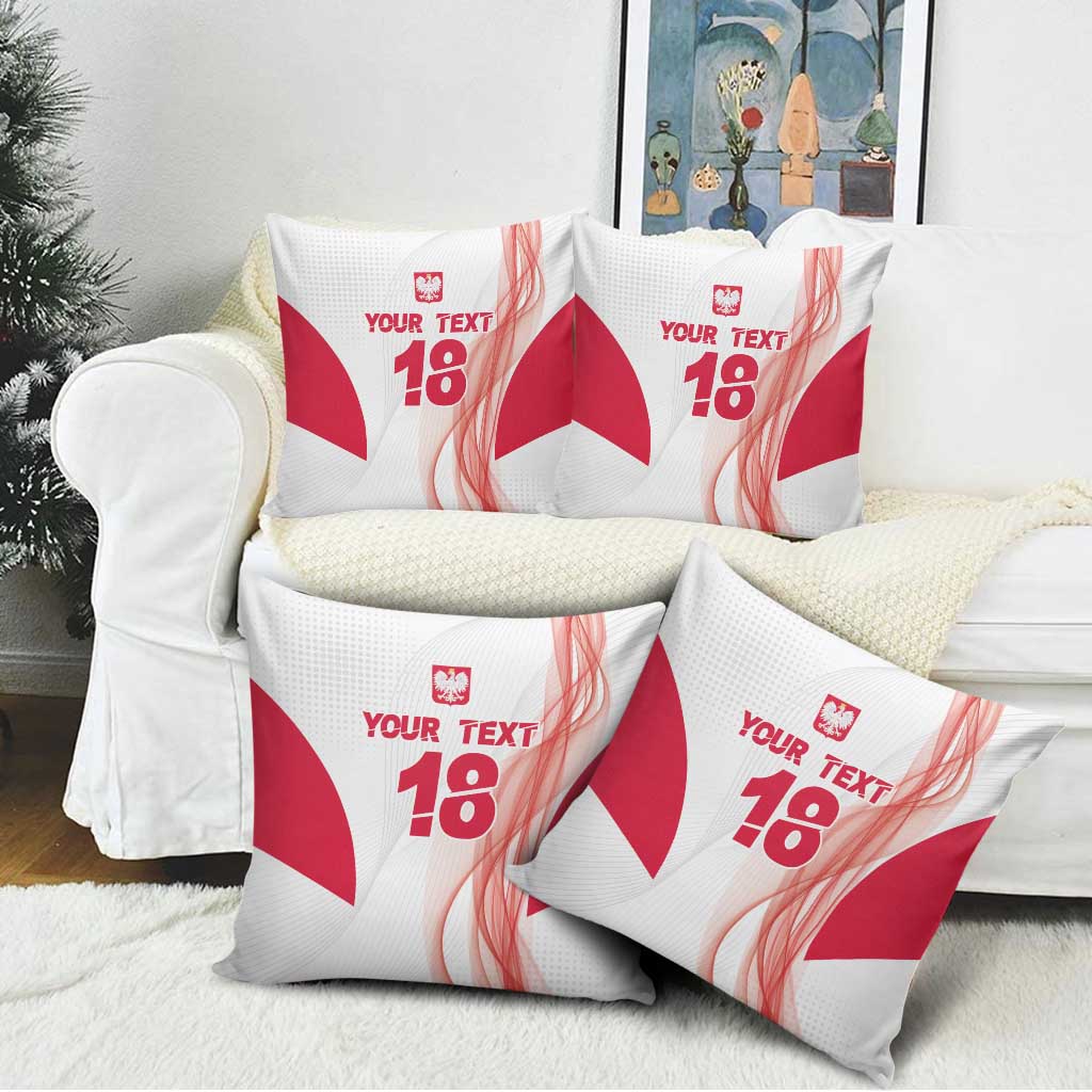 Custom Poland Volleyball Pillow Cover Polish Eagle Sports Pride