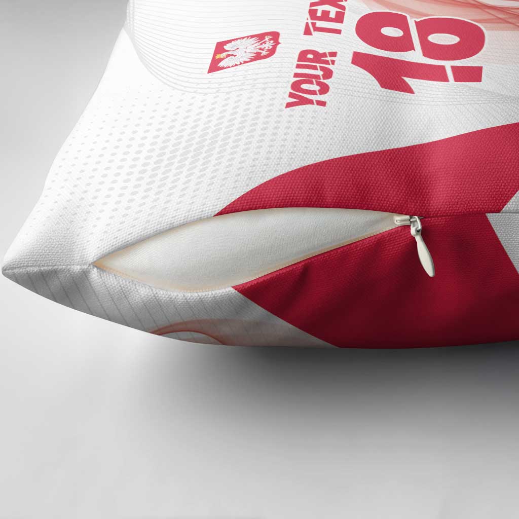 Custom Poland Volleyball Pillow Cover Polish Eagle Sports Pride