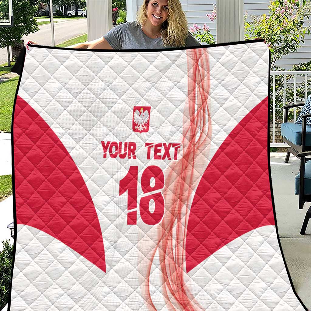 Custom Poland Volleyball Quilt Polish Eagle Sports Pride