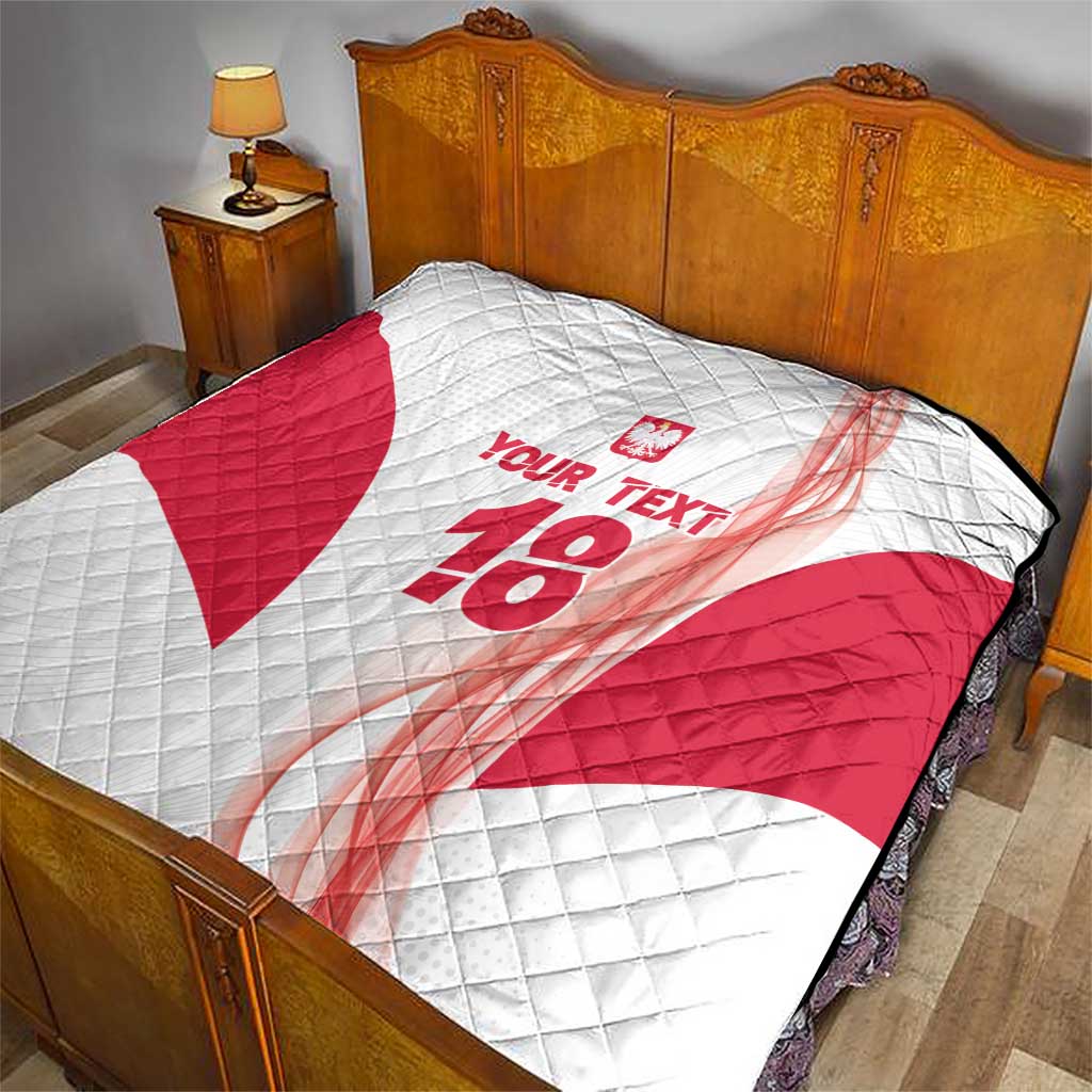 Custom Poland Volleyball Quilt Polish Eagle Sports Pride