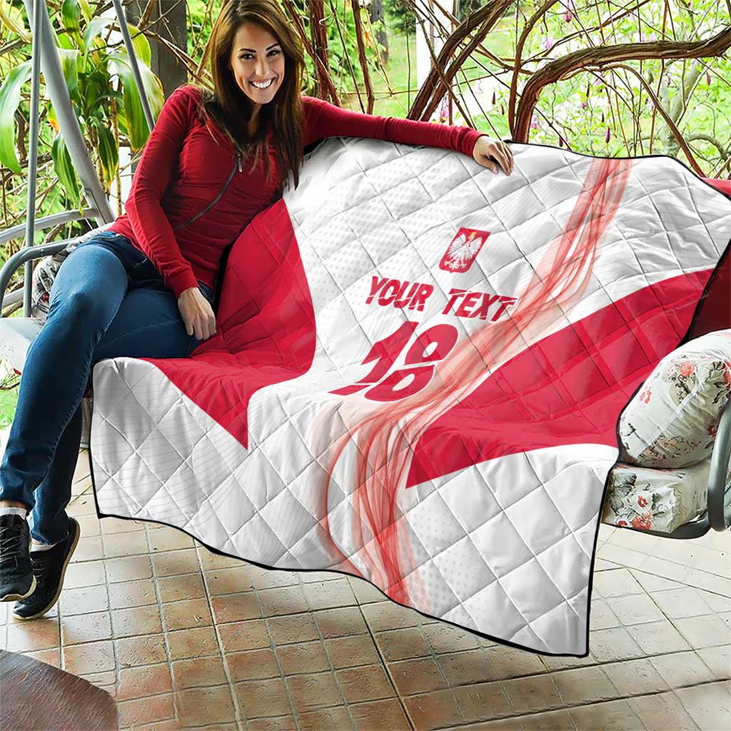 Custom Poland Volleyball Quilt Polish Eagle Sports Pride