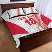 Custom Poland Volleyball Quilt Bed Set Polish Eagle Sports Pride