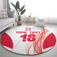 Custom Poland Volleyball Round Carpet Polish Eagle Sports Pride
