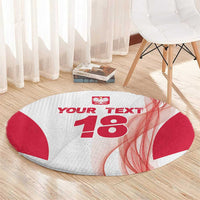 Custom Poland Volleyball Round Carpet Polish Eagle Sports Pride