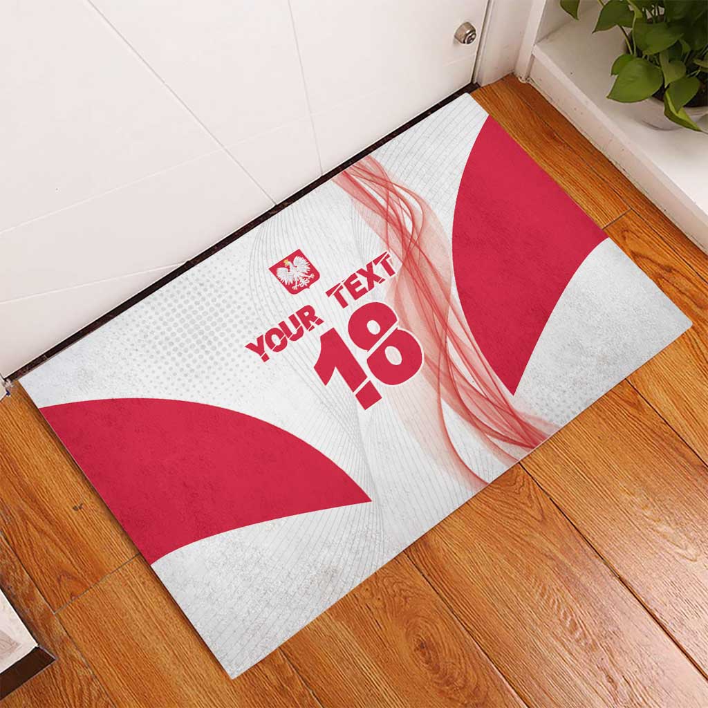 Custom Poland Volleyball Rubber Doormat Polish Eagle Sports Pride