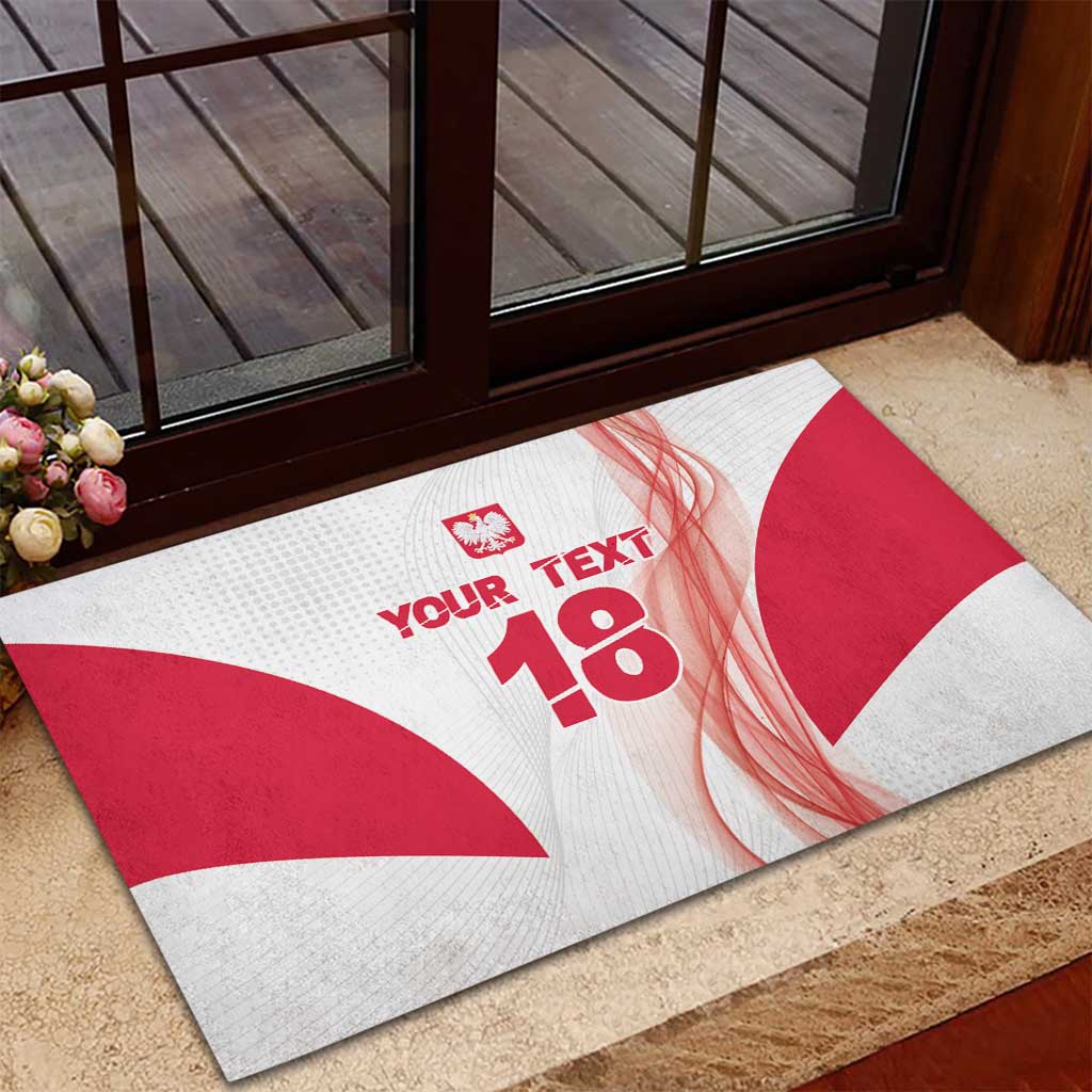 Custom Poland Volleyball Rubber Doormat Polish Eagle Sports Pride
