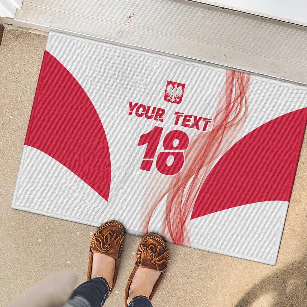 Custom Poland Volleyball Rubber Doormat Polish Eagle Sports Pride