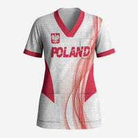 Custom Poland Volleyball Scrub Top Polish Eagle Sports Pride