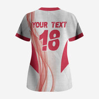Custom Poland Volleyball Scrub Top Polish Eagle Sports Pride
