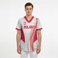 Custom Poland Volleyball Scrub Top Polish Eagle Sports Pride