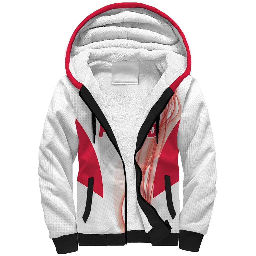 Custom Poland Volleyball Sherpa Hoodie Polish Eagle Sports Pride