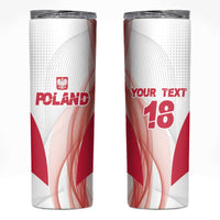 Custom Poland Volleyball Skinny Tumbler Polish Eagle Sports Pride