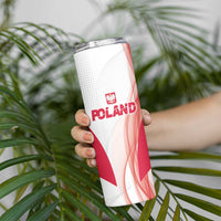 Custom Poland Volleyball Skinny Tumbler Polish Eagle Sports Pride