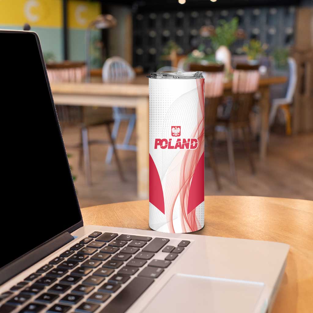 Custom Poland Volleyball Skinny Tumbler Polish Eagle Sports Pride