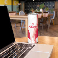 Custom Poland Volleyball Skinny Tumbler Polish Eagle Sports Pride