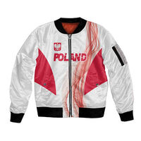 Custom Poland Volleyball Sleeve Zip Bomber Jacket Polish Eagle Sports Pride