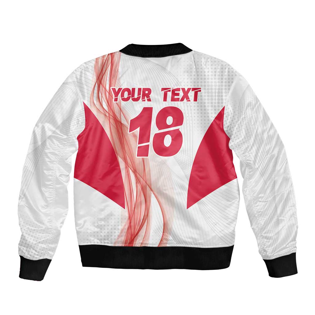 Custom Poland Volleyball Sleeve Zip Bomber Jacket Polish Eagle Sports Pride