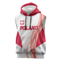 Custom Poland Volleyball Sleeveless Hoodie Polish Eagle Sports Pride