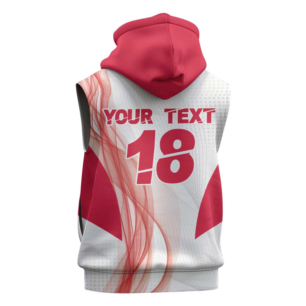 Custom Poland Volleyball Sleeveless Hoodie Polish Eagle Sports Pride