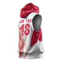 Custom Poland Volleyball Sleeveless Hoodie Polish Eagle Sports Pride