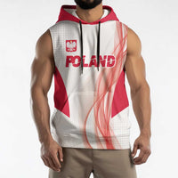 Custom Poland Volleyball Sleeveless Hoodie Polish Eagle Sports Pride