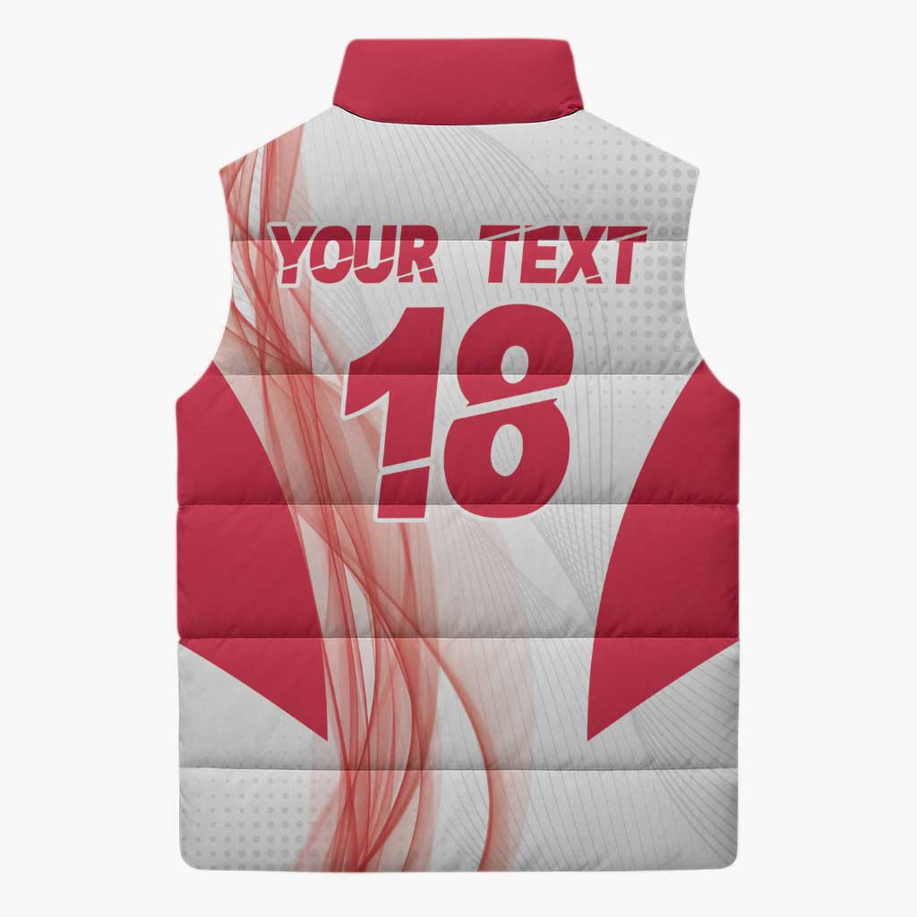 Custom Poland Volleyball Sleeveless Puffer Jacket Polish Eagle Sports Pride
